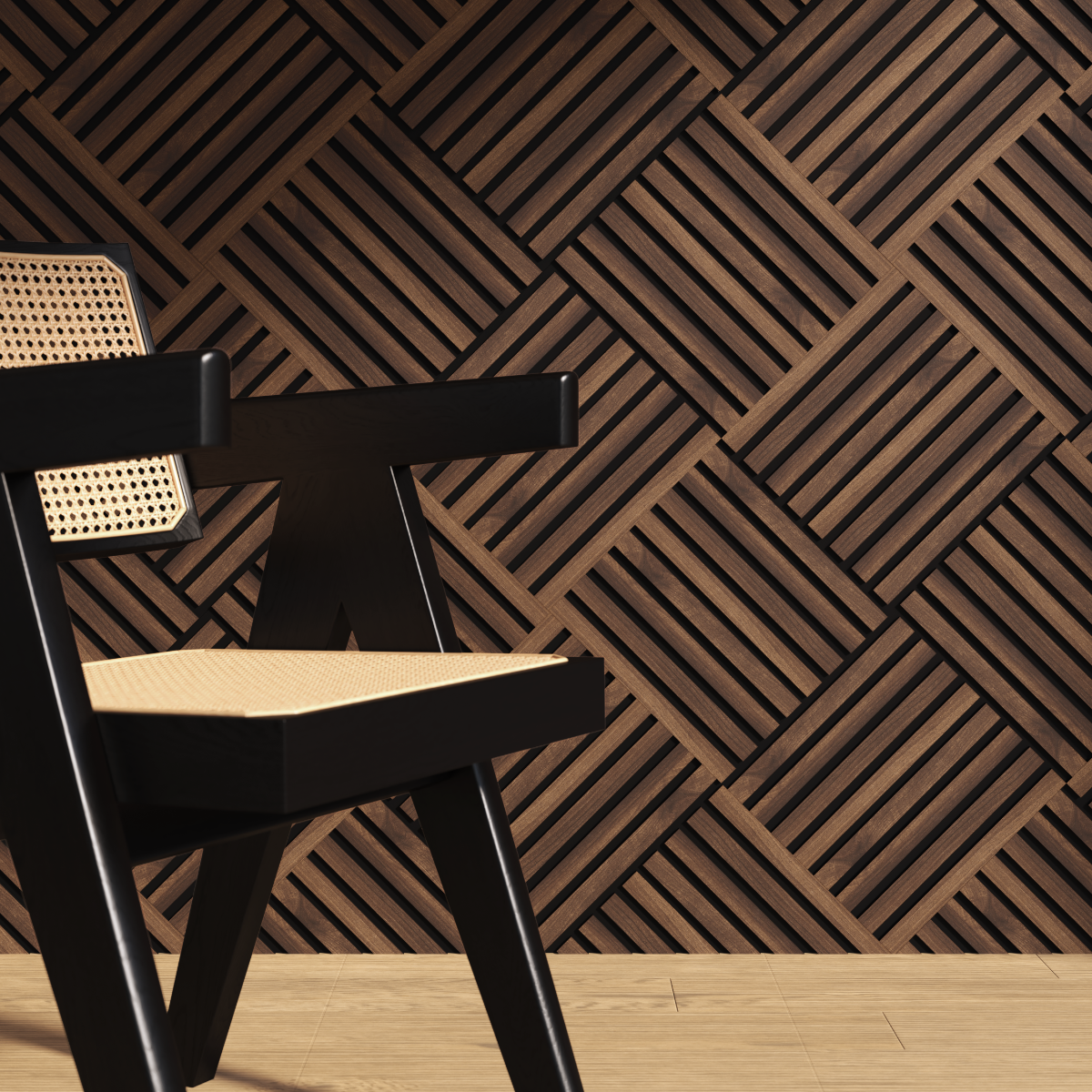 Nogal Valentina Exclusive Revestimiento de Pared de PVC Alistonado