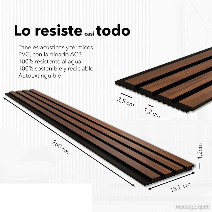 Nogal Valentina Exclusive Revestimiento de Pared de PVC Alistonado