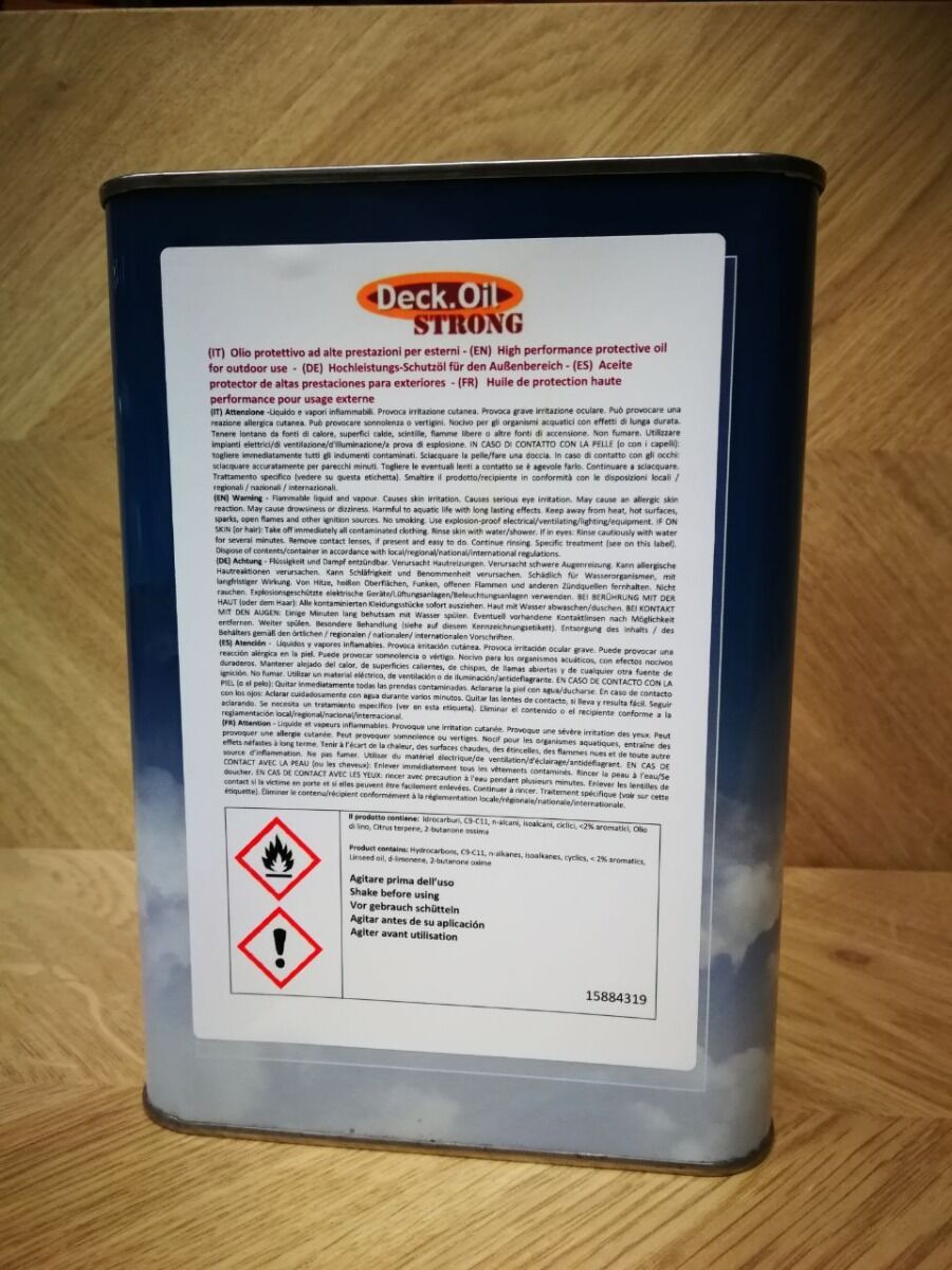 Vermeister Deck Oil Strong - Aceite de Protección para Madera Exterior 3L