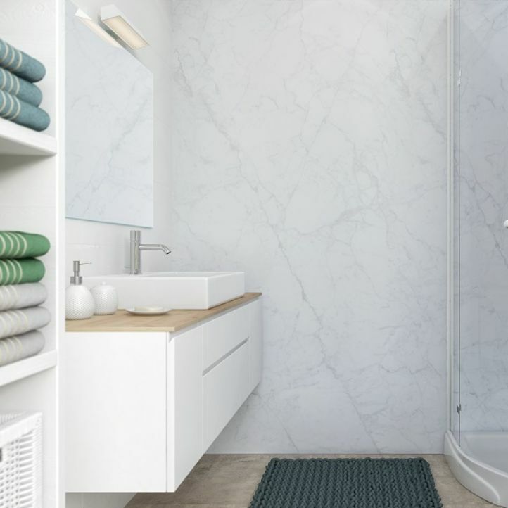 Revestimiento de Pared de PVC Carrara Marble 265 x 25 cm