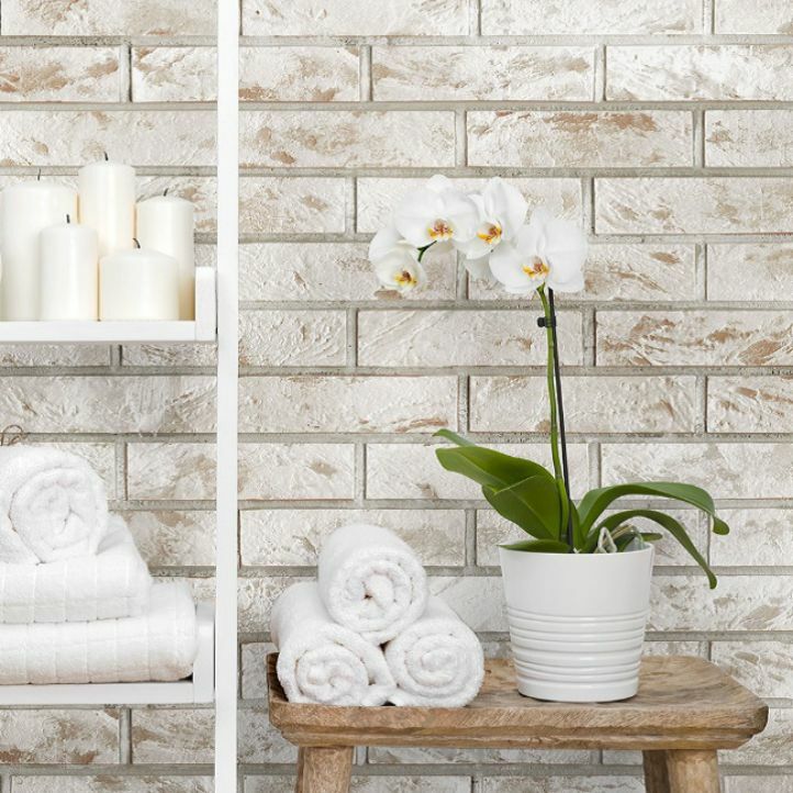 Revestimiento de Pared de PVC Rusty Brick 265 x 25 cm