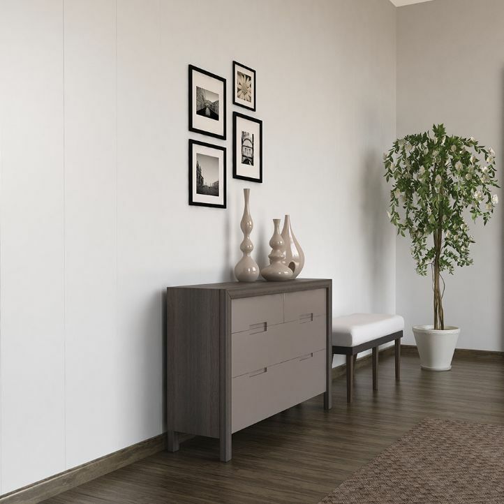 Pared revestida con panel de PVC Ecoline White