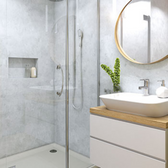 Revestimiento de Pared de PVC Concrete Gris 265 x 25 cm