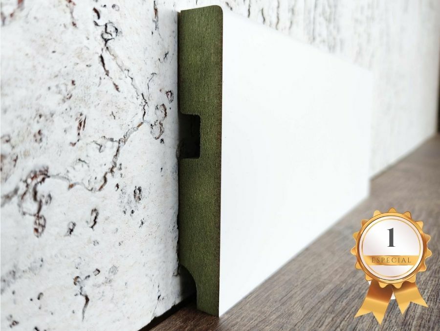 Rodapié lacado blanco DM hidrófugo 10 cm de regalo