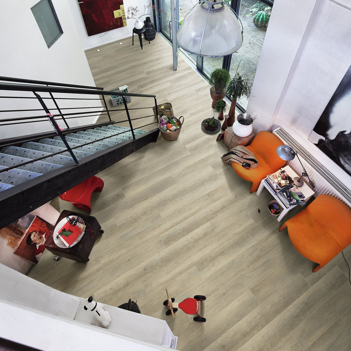 Ambiente decorado con el suelo laminado MeisterDesign LL 150 Roble Casa de Botes