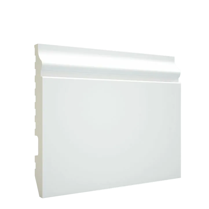 Rodapié PVC Melamina Blanca de 100x13 mm Moldurado M2