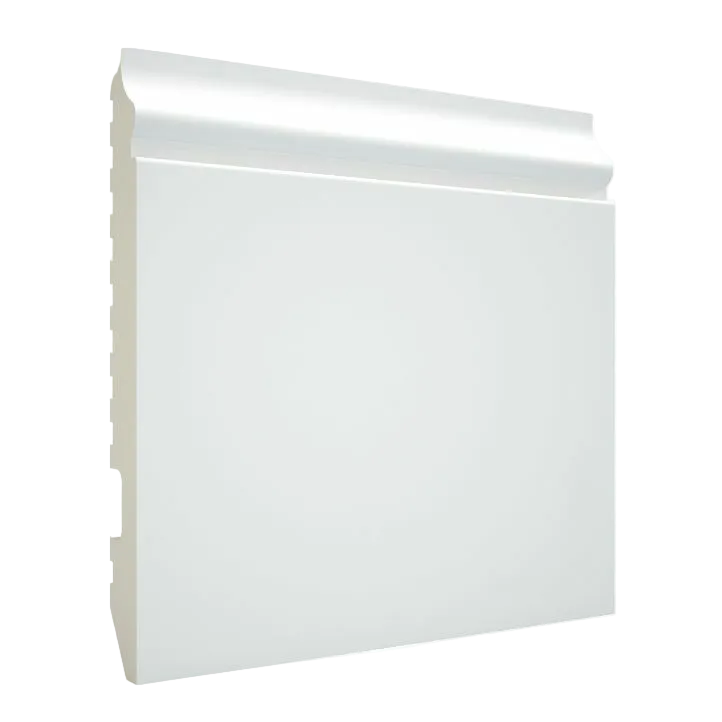 Rodapié PVC Lacado Blanco de 120x13 mm Moldurado M2