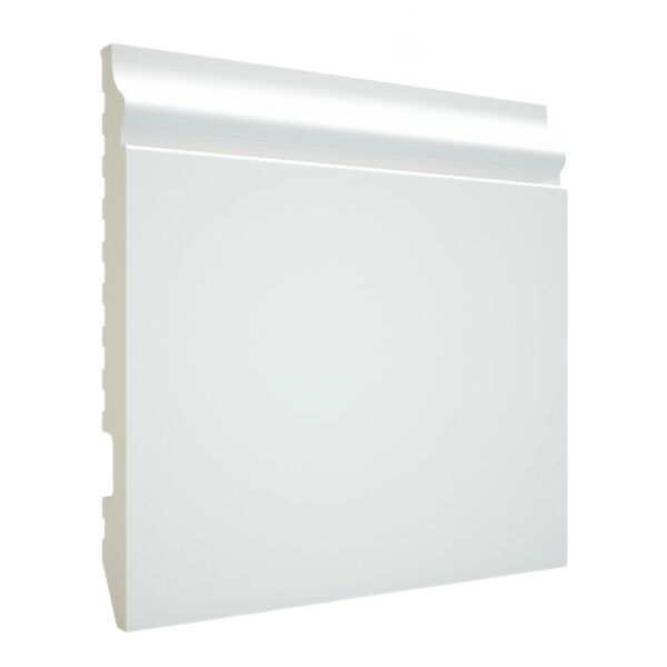 Rodapié PVC Melamina Blanca de 120x13 mm Moldurado M2