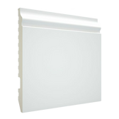 Rodapié PVC Melamina Blanca de 120x13 mm Moldurado M1