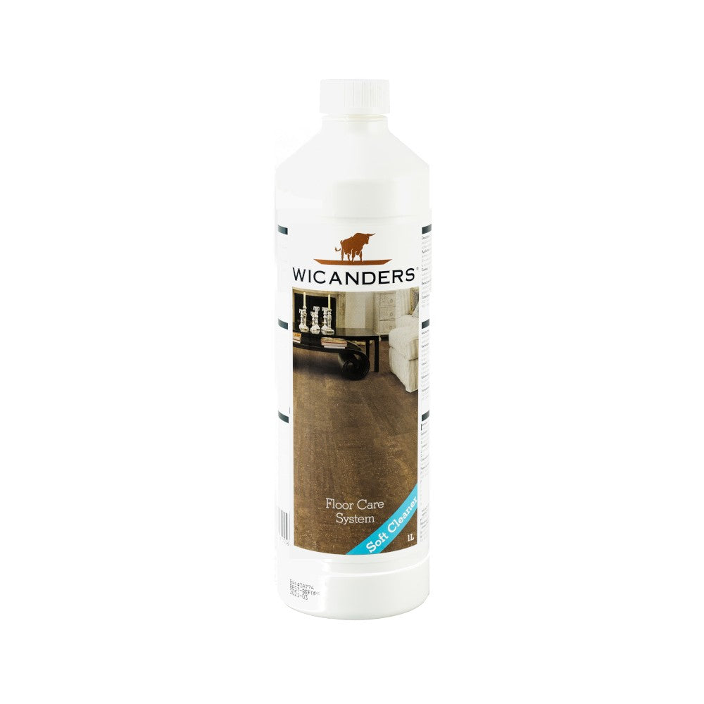 Limpiador Wicanders Soft Cleaner 1 L — botella con la etiqueta nueva