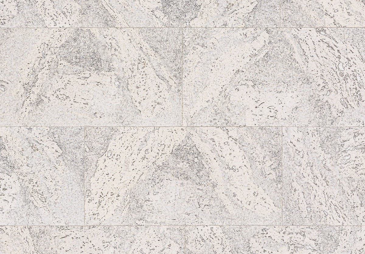 Revestimiento de Pared de Corcho WISE Flores White Waxed RY07001 Acabado en Cera — placa
